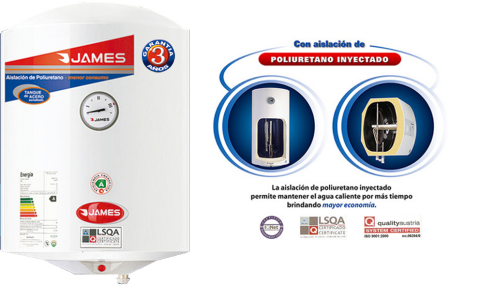 TERMOCALEFON VERT. 40LTS JAMES