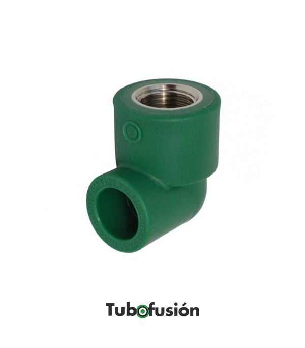 CODO ROSCA HEMBRA FUSIÓN 25X3/4&quot; TUBO FUSIÓN